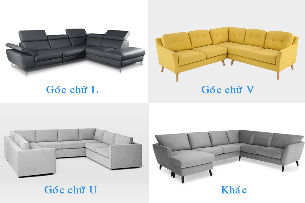 Các loại ghế sofa góc phổ biến