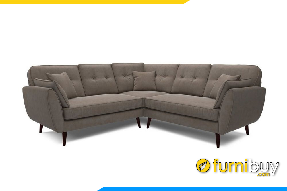 Hình ảnh mẫu ghế sofa góc nỉ FB20019 cho phòng khách rộng