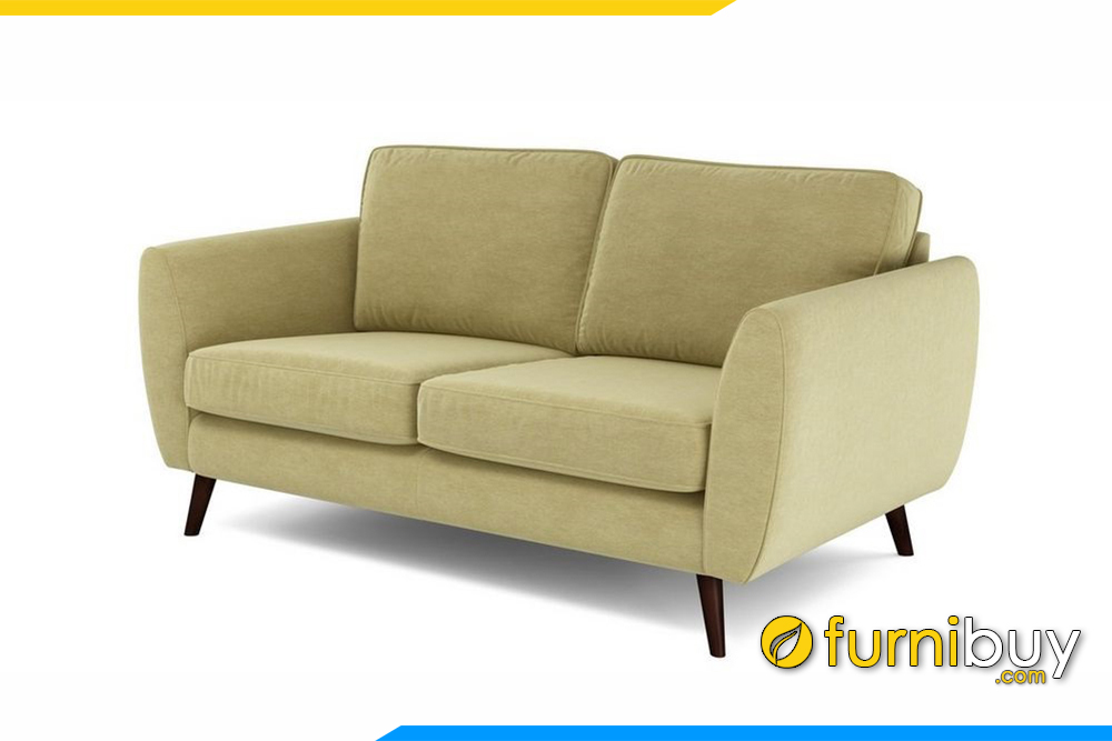 Ghế sofa phòng khách nhỏ với gam màu xanh nhạt trẻ trung
