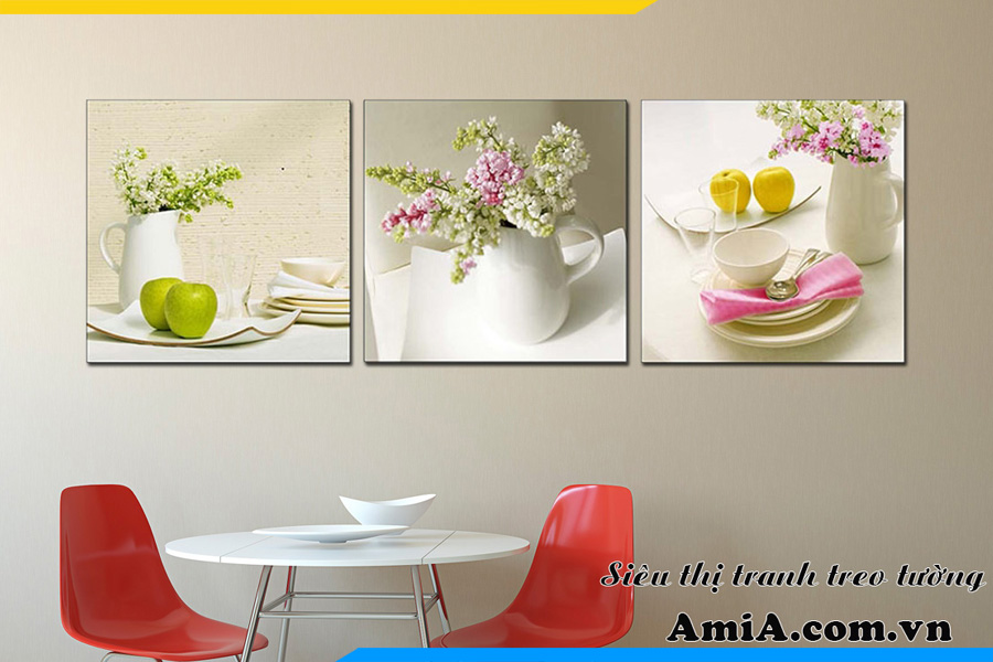 Mẫu tranh hoa quả AmiA 1088 trang trí phòng ăn hiện đại. Tạo cảm giác ngon miệng hơn cho gia đình.