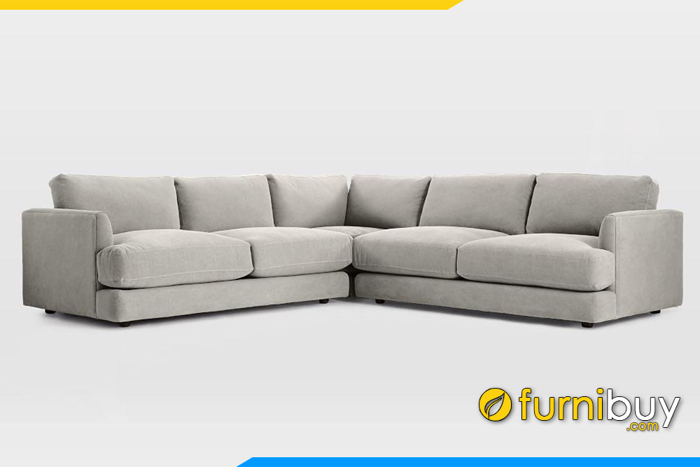 Hình ảnh mẫu ghế sofa nỉ phòng khách kiểu dáng góc sang trọng