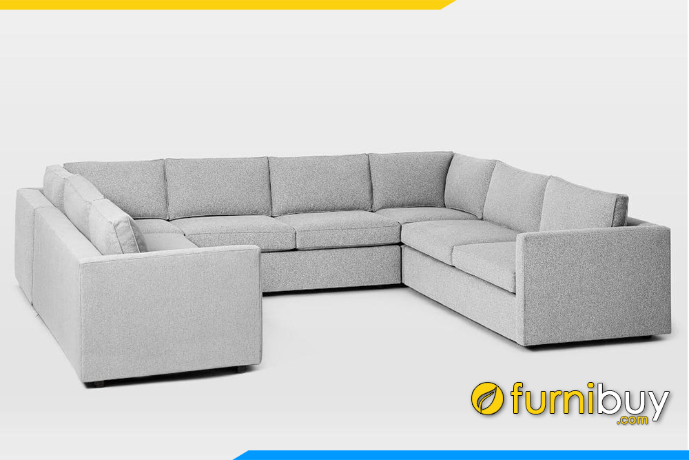 Ghế sofa góc FB20117 với chất liệu nỉ bọc bên ngoài rất mềm mại và thoáng khí