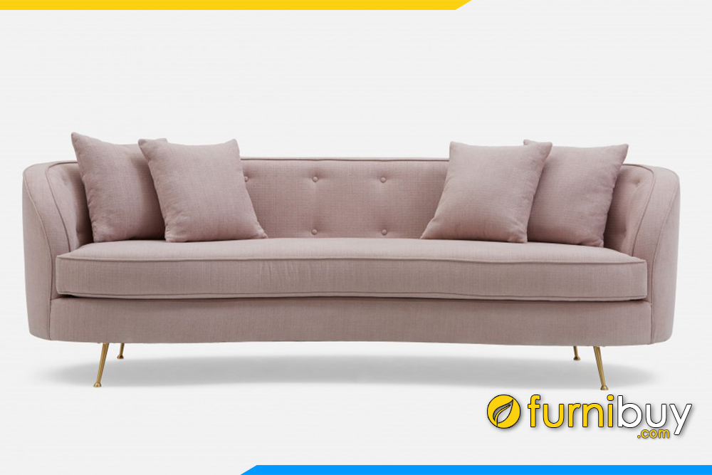 Ghế sofa với gam màu hồng tím rất lãng mạn khi kê phòng ngủ