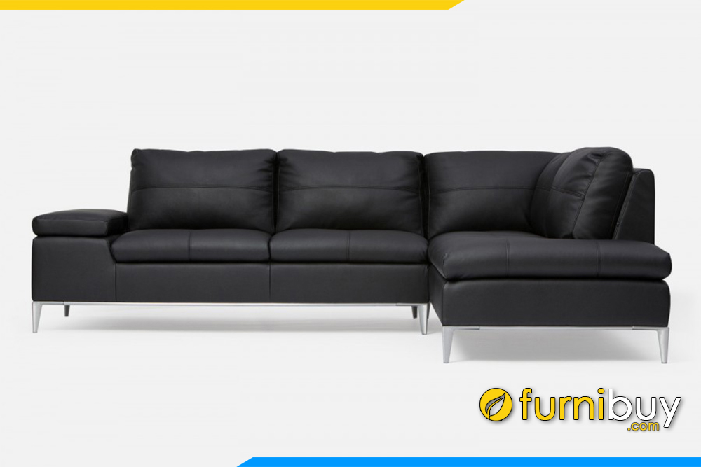 Bộ ghế sofa với chất liệu da màu đen cực sang trọng cho phòng khách gia đình bạn