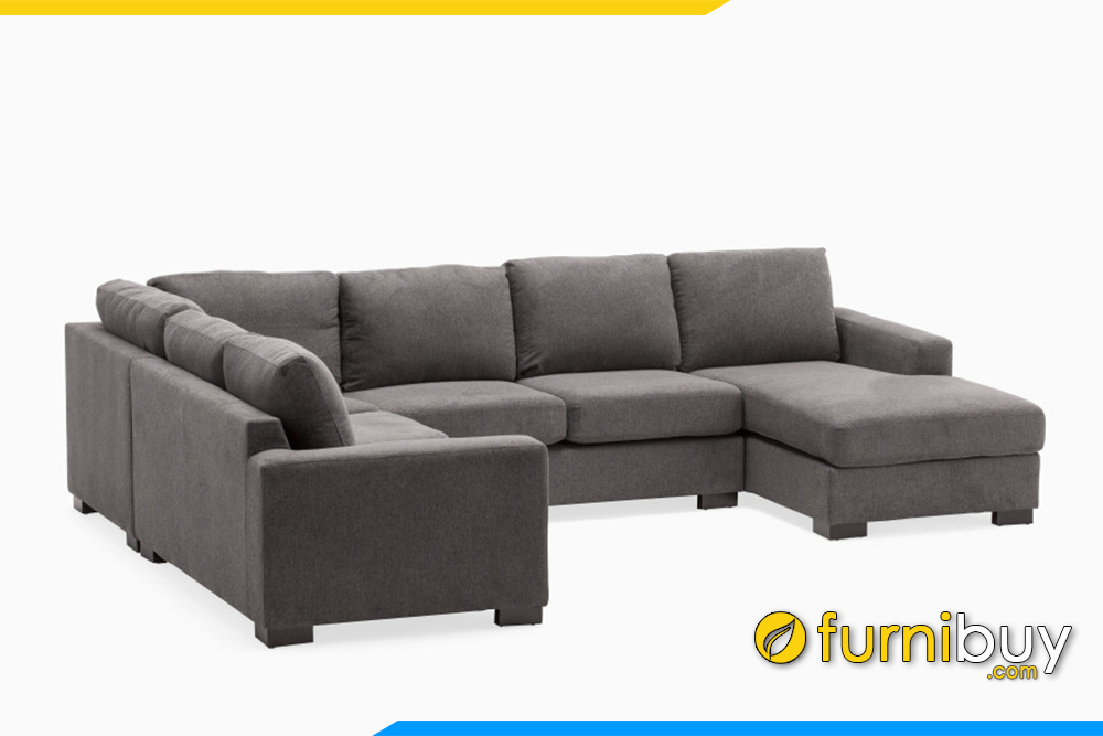 Hình ảnh mẫu sofa góc nỉ cho phòng khách rộng FB20122