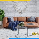 sofa da ke phong khach dep
