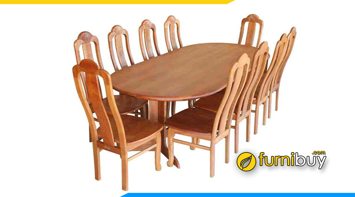 Hình ảnh Bộ bàn ăn 10 ghế gỗ xoan đào