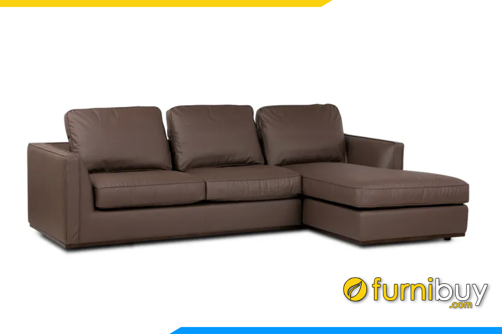 Ghế sofa góc FB20152 được bọc chất liệu da cao cấp có độ bền cao, chống thấm nước tốt