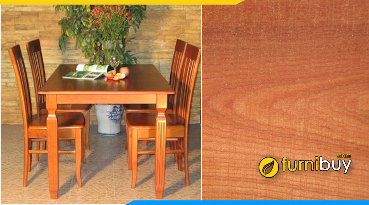 Hình ảnh mẫu ghế bàn ăn gỗ xoan đào đẹp