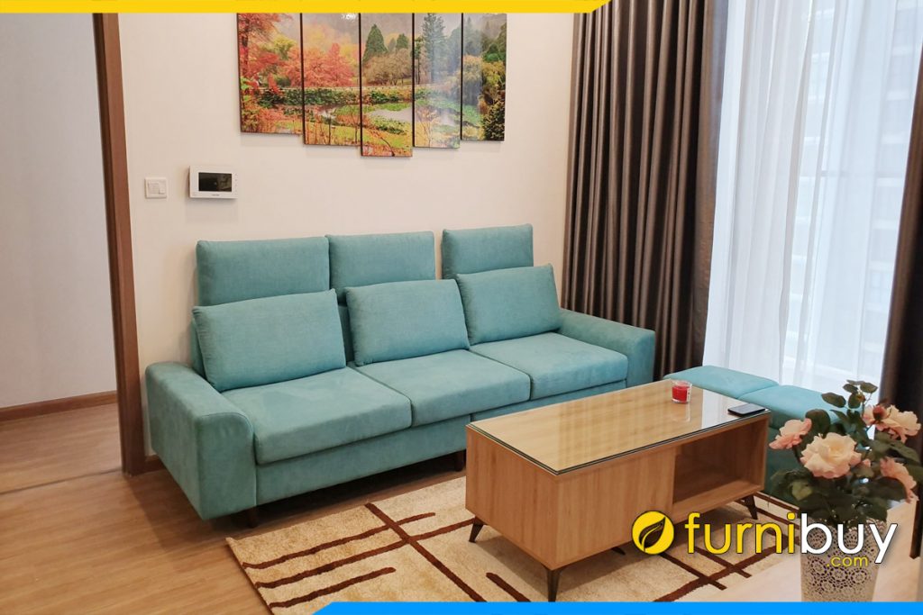 ghe sofa vang 3 cho ngoi mau xanh pastel