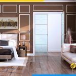 sofa vang ke canh cua so phong ngu dep