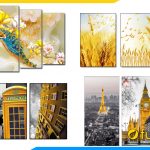 hinh anh cac mau tranh treo phong ngu hop menh kim
