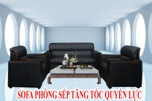 Sofa da màu đen phòng giám đốc FB180801