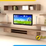 Hình ảnh Kệ tivi thông minh treo tường trang trí gỗ MDF đẹp giá rẻ