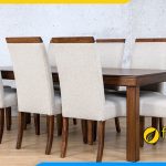 Hình ảnh Mẫu bàn ghế ăn nệm nỉ tân cổ điển phong cách tây