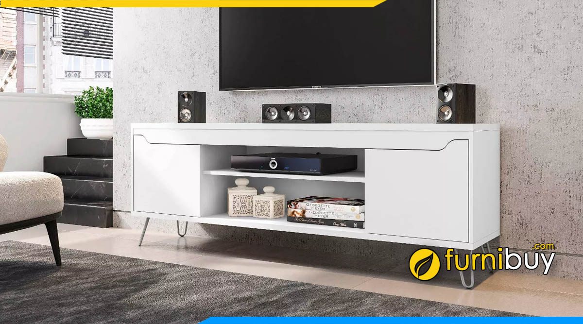 8 mẫu kệ tivi màu trắng được ưa chuộng