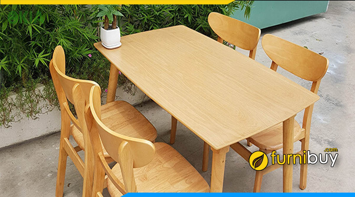Bàn ghế ăn kết hợp bàn tiếp khách mặt gỗ MDF công nghiệp
