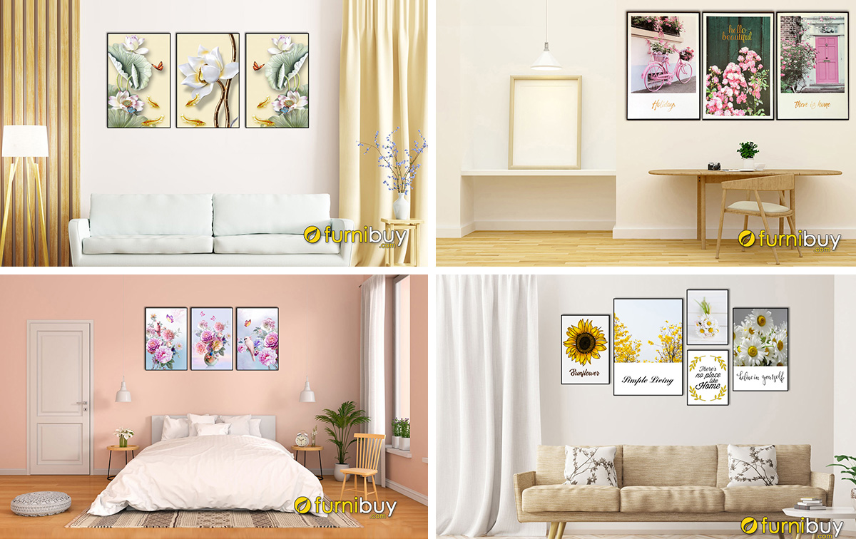 Hình ảnh Các mẫu tranh canvas hoa treo tường mọi không gian trang trí đẹp