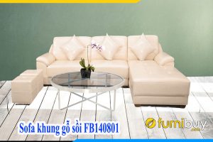 Sofa khung gỗ sồi, da tốt FB140801