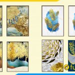 Hình ảnh 50++ Tranh Canvas Màu Vàng Ánh Kim Treo Tường Cực Kỳ Nổi Bật