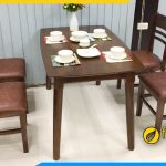Ảnh bộ Bàn ăn 4 ghế gỗ sồi Hà Nội giá rẻ