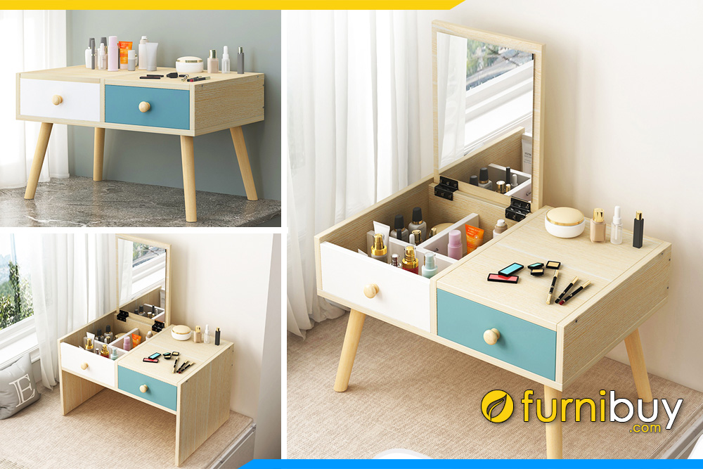 Ban trang diem mdf nho xinh mini