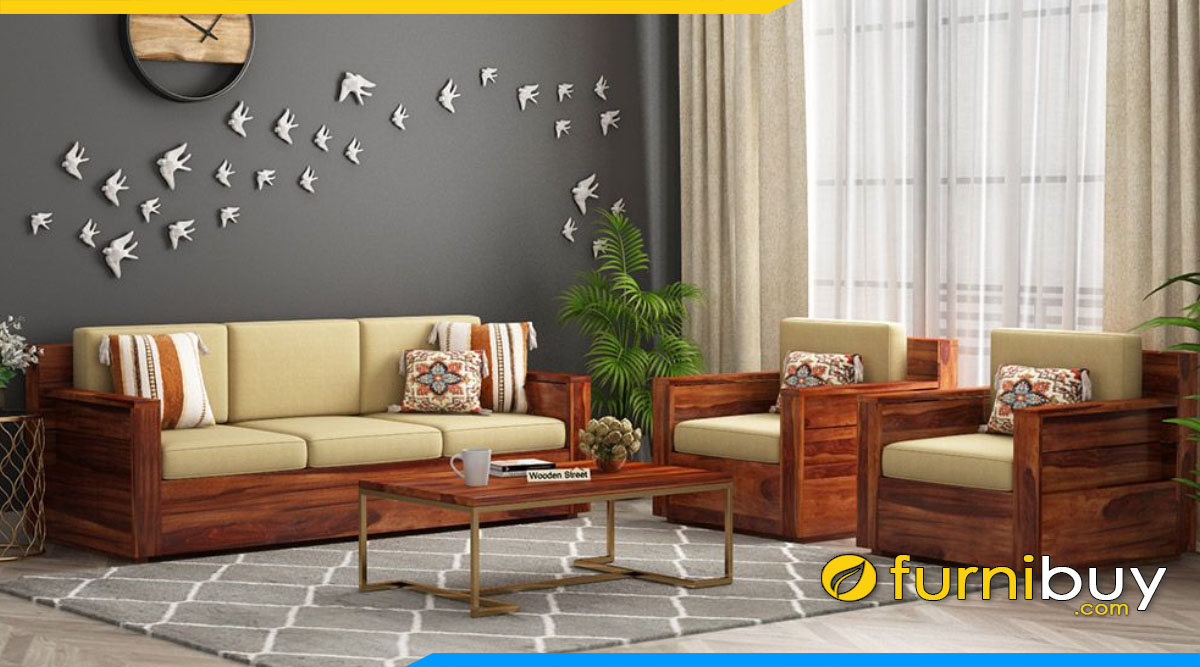 bo ban ghe sofa go ke phong khach