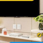 Hình ảnh kệ tivi 1 tấm treo tường màu trắng