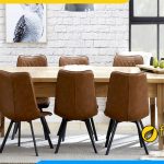 Hình ảnh Mẫu bàn ăn bọc da 8 ghế đẹp cho biệt thự rộng