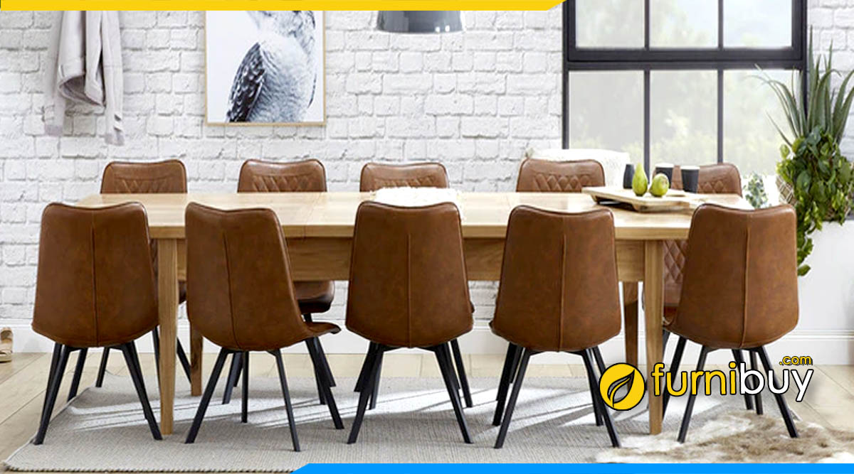 Bộ bàn ăn tân cổ điển khung gỗ bàn giả đá cao cấp ghế bọc vải Nỉ / Da -  Xưởng Gỗ An Lạc