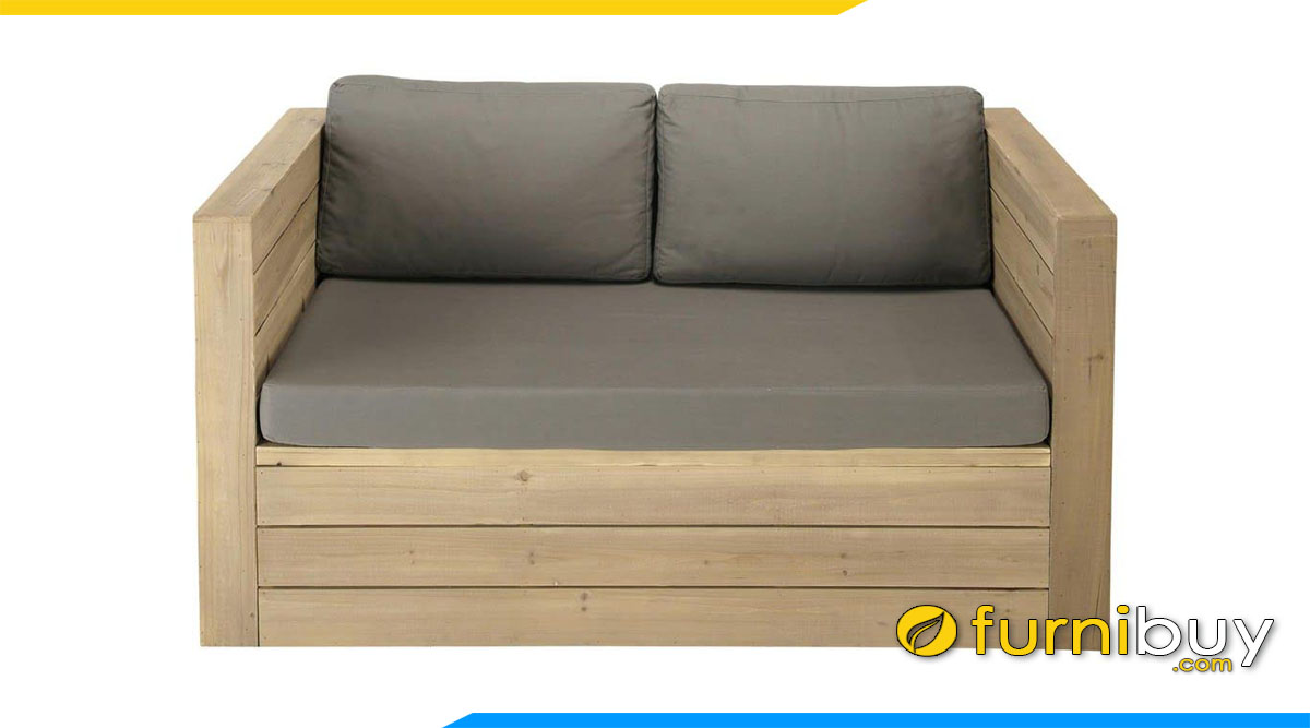 sofa go cao su ghep thanh boc nem da 3 cho ngoi
