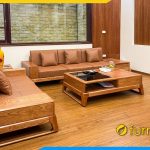 sofa phong khach dep bang go tan bi mau nau