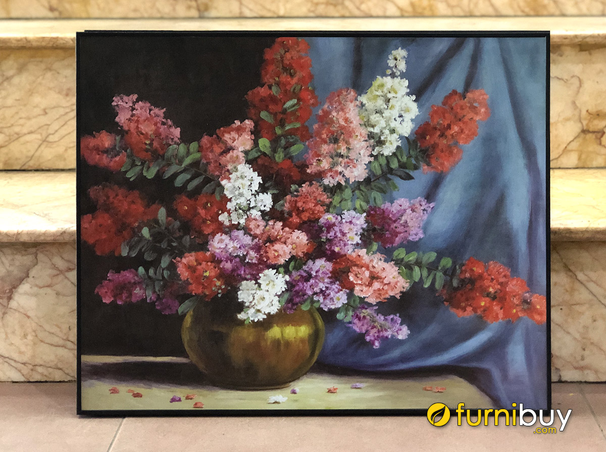 Hình ảnh Tranh bình hoa treo tường đẹp giá rẻ