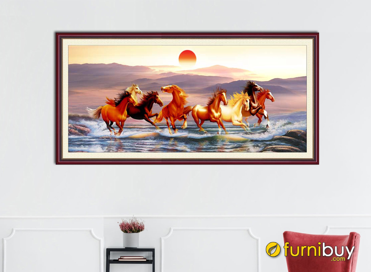 Hình ảnh Tranh mã đáo treo tường thiết kế 1 tấm