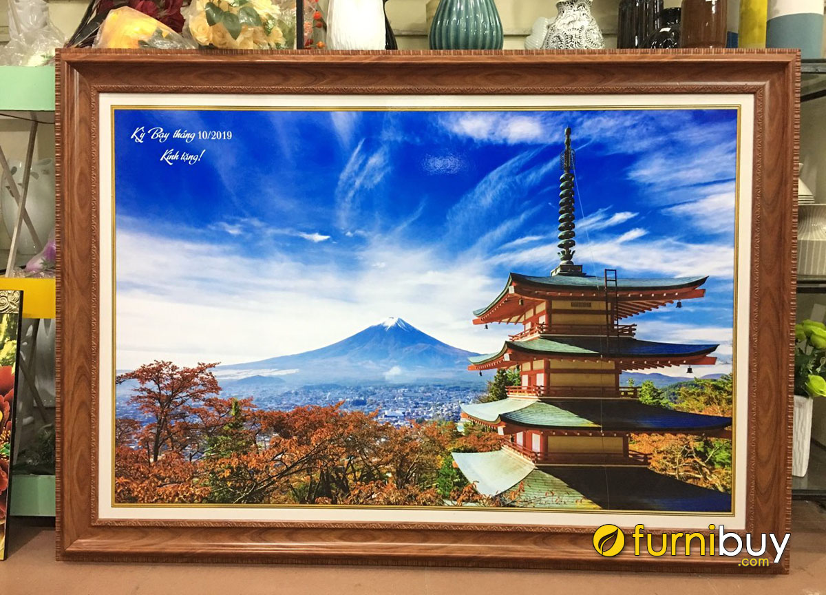 Hình ảnh Tranh phong cảnh Nhật Bản thiết kế 1 tấm sang trọng