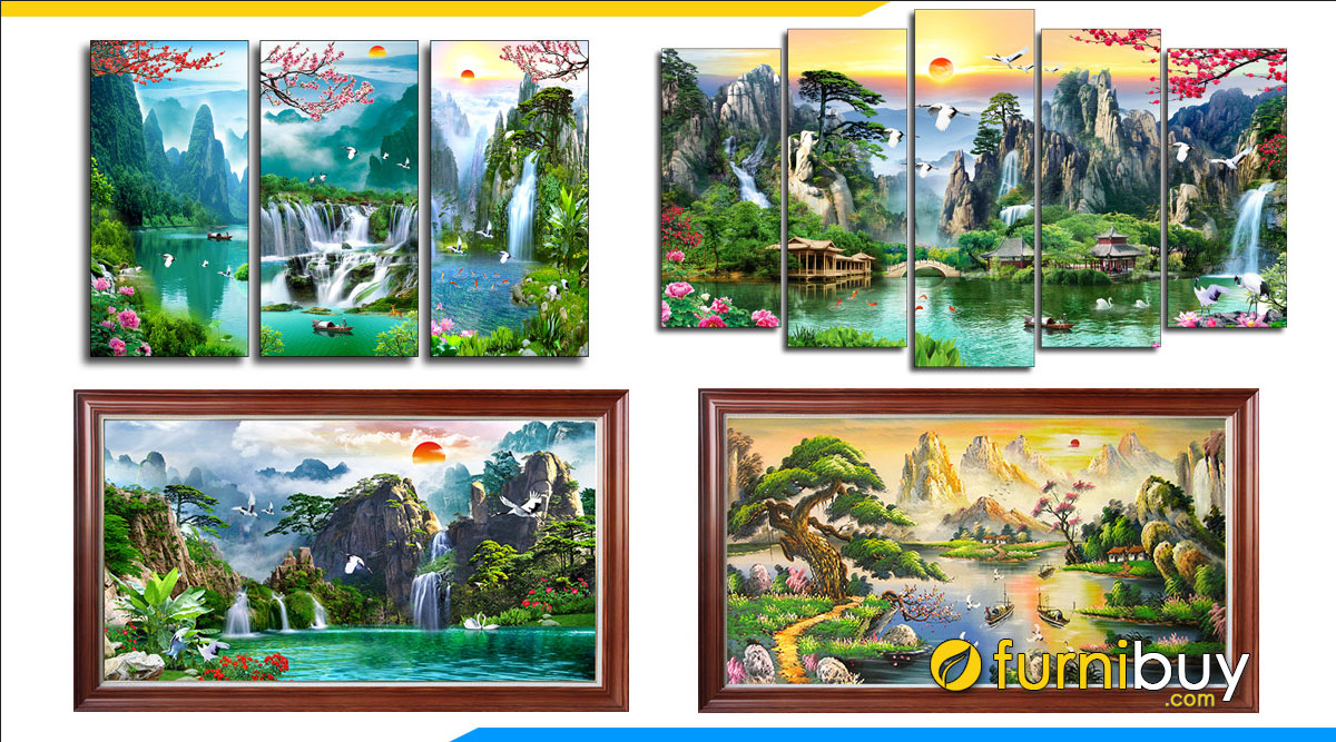 Hình ảnh 50+ Tranh Treo Tường Sơn Thủy Hữu Tình Đẹp Mê Hồn!!!