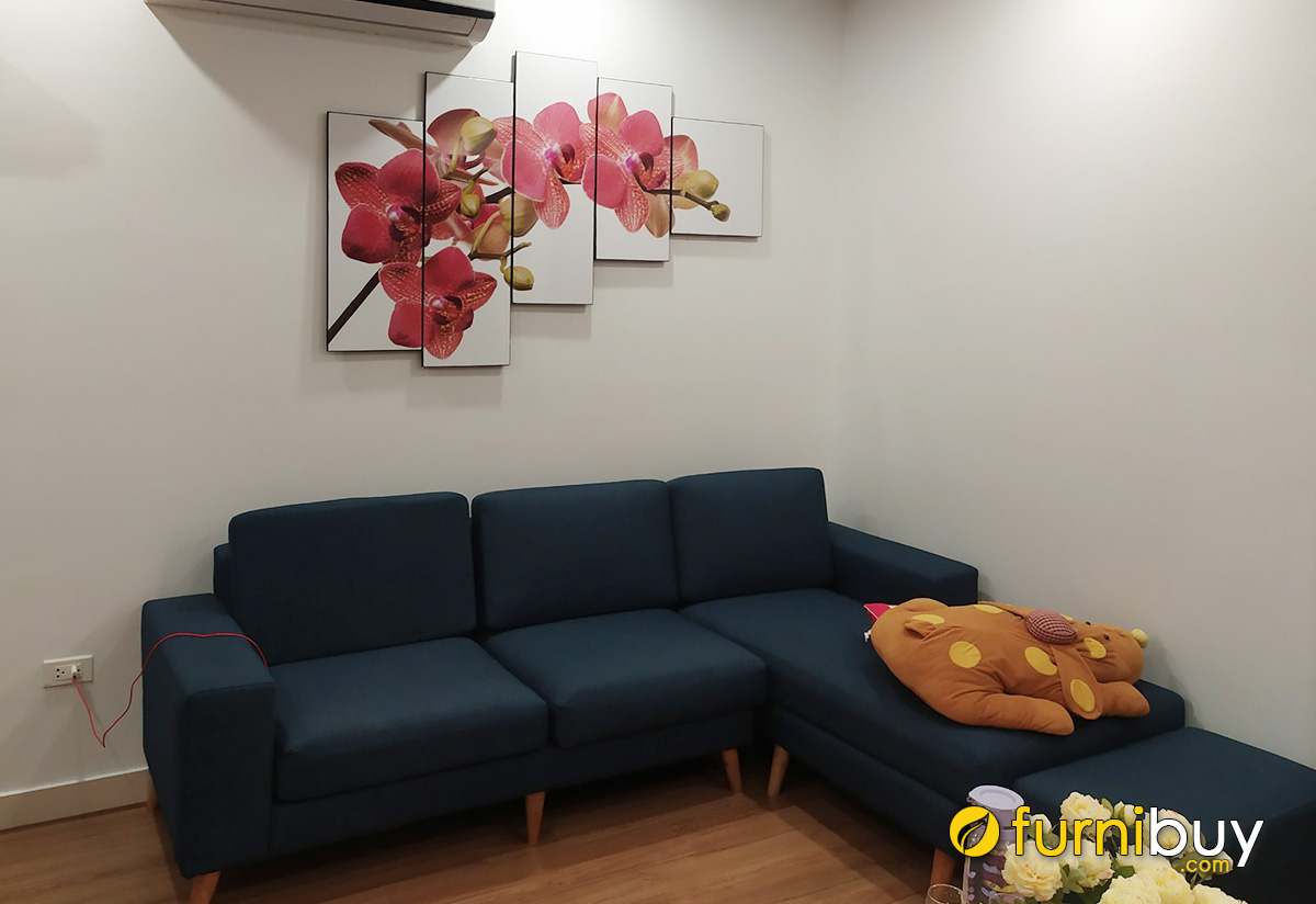Hình ảnh Bộ tranh lan đỏ treo tường phòng khách mừng Tết