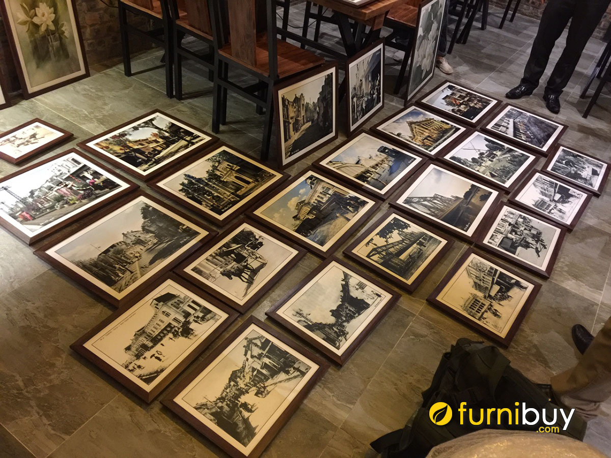 Hình ảnh Các mẫu tranh đen trắng treo tường quán cafe đẹp