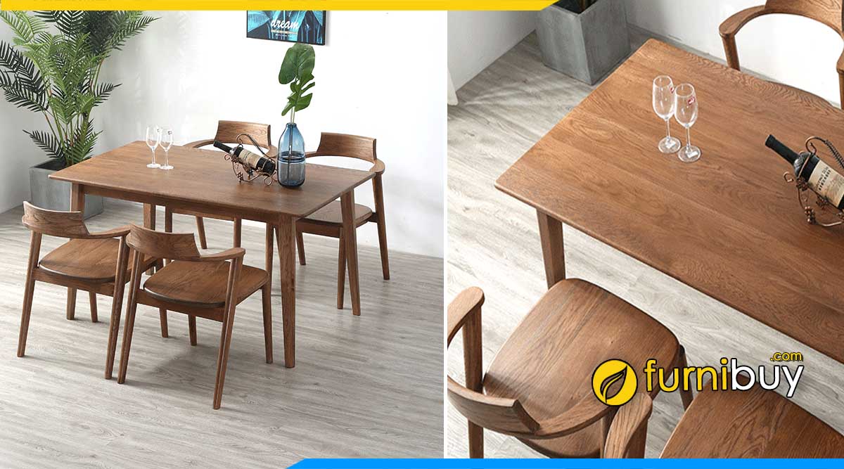 Chất liệu bàn ghế ăn bằng gỗ được ưa chuộng