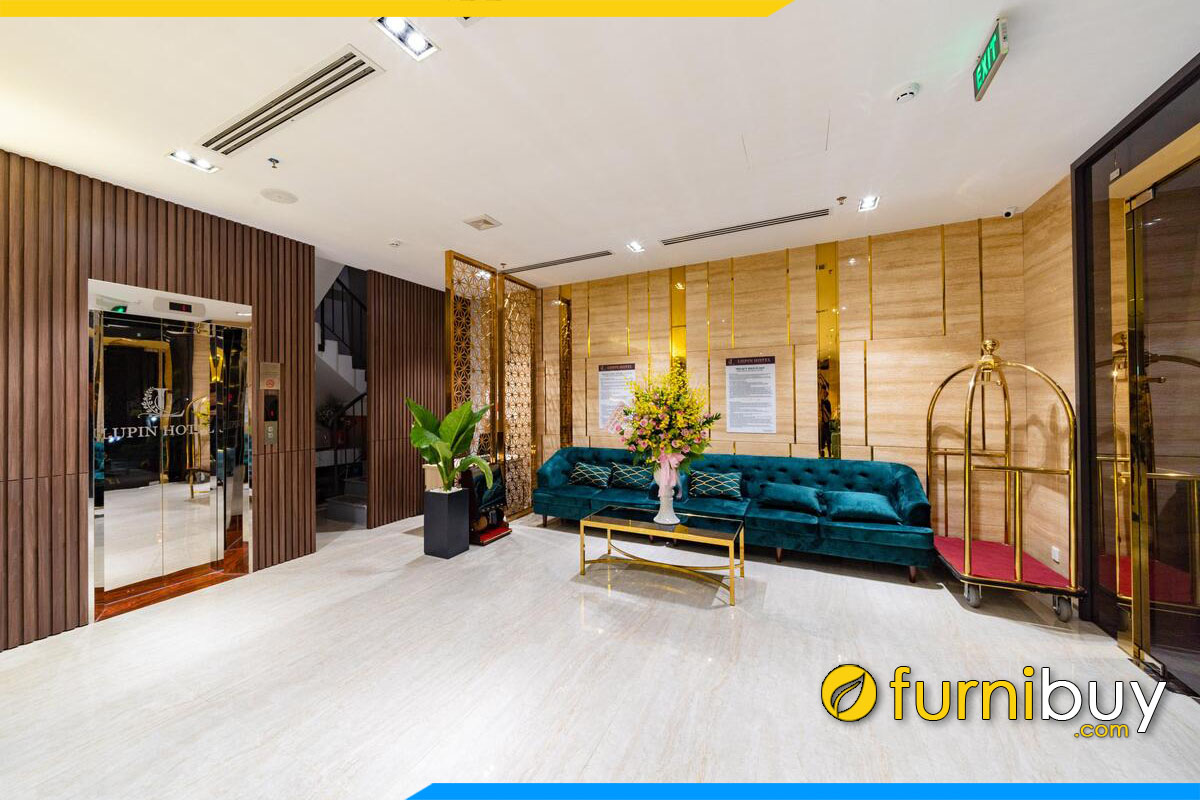 ghe sofa vang luxury ke sanh cho khach san