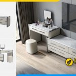 Gợi ý 5 mẫu kệ tivi kết hợp bàn trang điểm đẹp nhất năm 2021