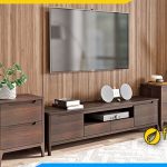 Mẫu kệ tivi phòng ngủ bằng gỗ đẹp
