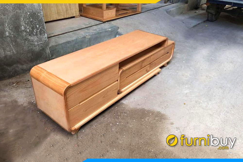 Ảnh mẫu kệ tivi phòng ngủ Hà Nội gỗ sồi tự nhiên