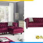 sofa tan co dien mau do