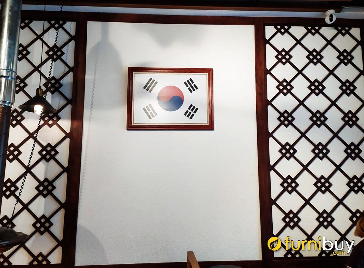 Hình ảnh Tranh cờ Hàn Quốc trang trí nhà hàng đẹp