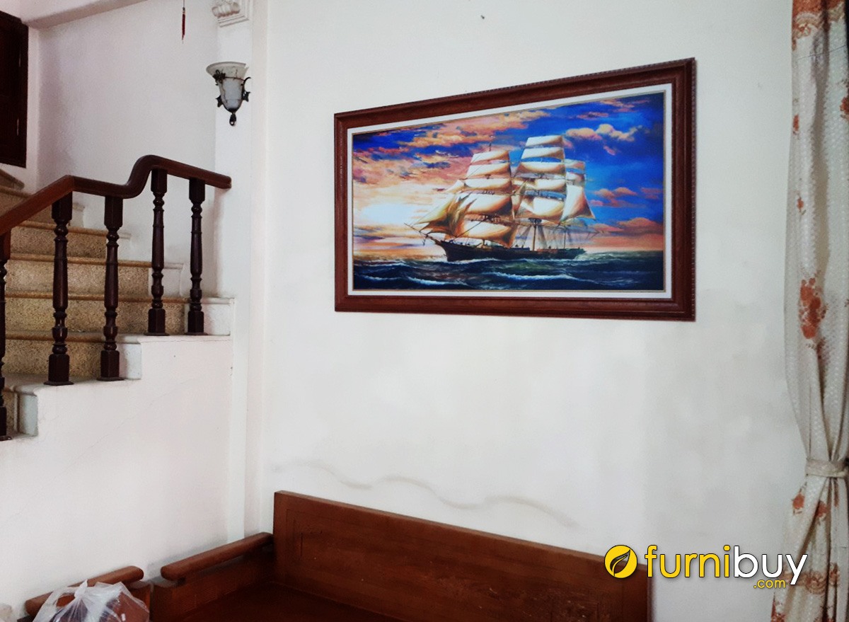 Hình ảnh Tranh thuận buồm xuôi gió khổ lớn treo tường phòng khách