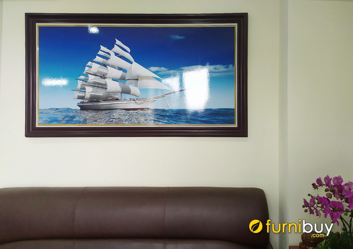 Hình ảnh Tranh thuyền buồm 1 tấm treo tường khổ lớn