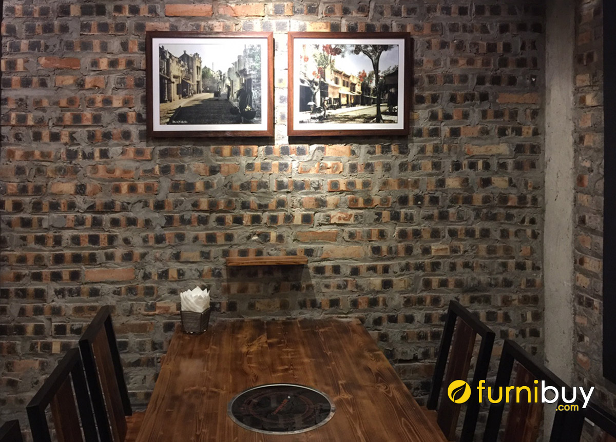Hình ảnh Tranh trang trí quán ăn đẹp sang trọng phong cách xưa
