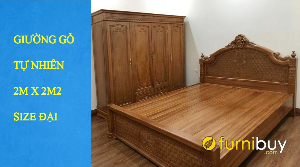 Giường gỗ tự nhiên - Sử dụng giường gỗ tự nhiên cho căn phòng ngủ sẽ tạo cảm giác gần gũi hơn với thiên nhiên và mang đến cho bạn giấc ngủ ngon. Chất liệu gỗ cao cấp kết hợp với thiết kế tối giản nhưng mang nét đẹp sáng tạo đã tạo nên sự tinh tế cho giường. Bức ảnh này chắc chắn sẽ khiến bạn không thể rời mắt!
