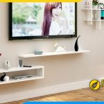Hình ảnh chiếc kệ tivi gỗ MFC treo tường đơn giản